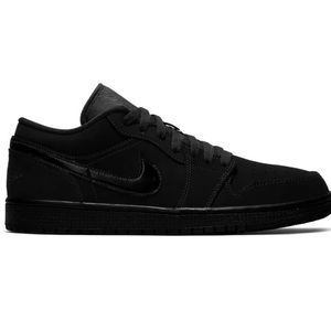 Nike Air Jordan 1 Low Black Triple Black Men's